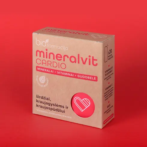 mineral cardio pakuotės dizainas